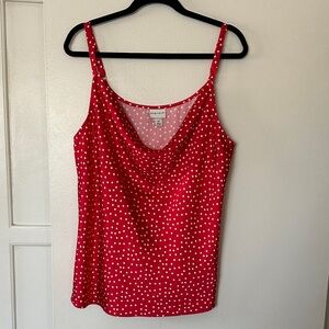 Ava & Viv Scarlet Camisole with White Dots